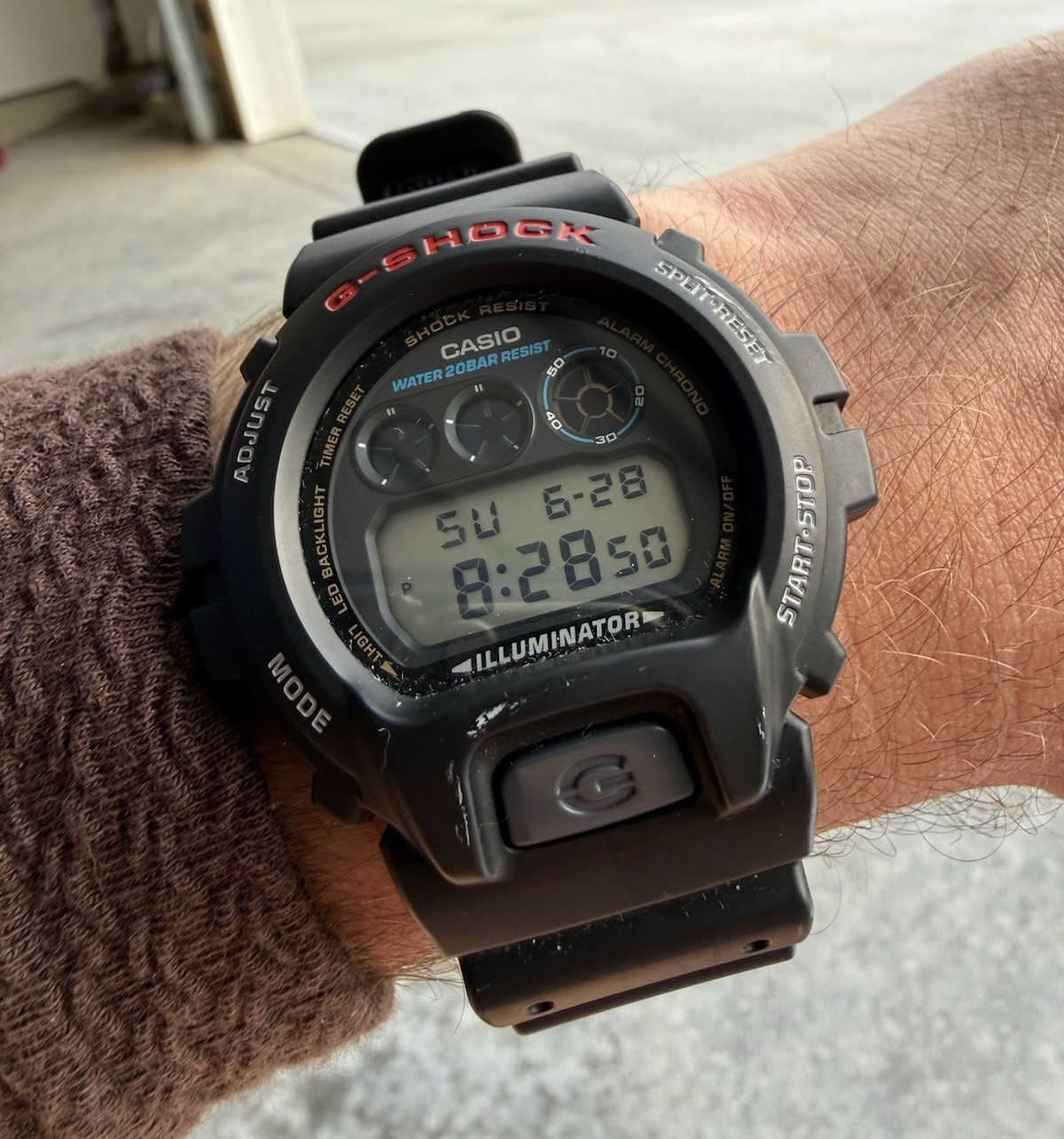 Casio G-SHOCK DW-6900 Digital Quartz Black Resin Strap Backlight 200m