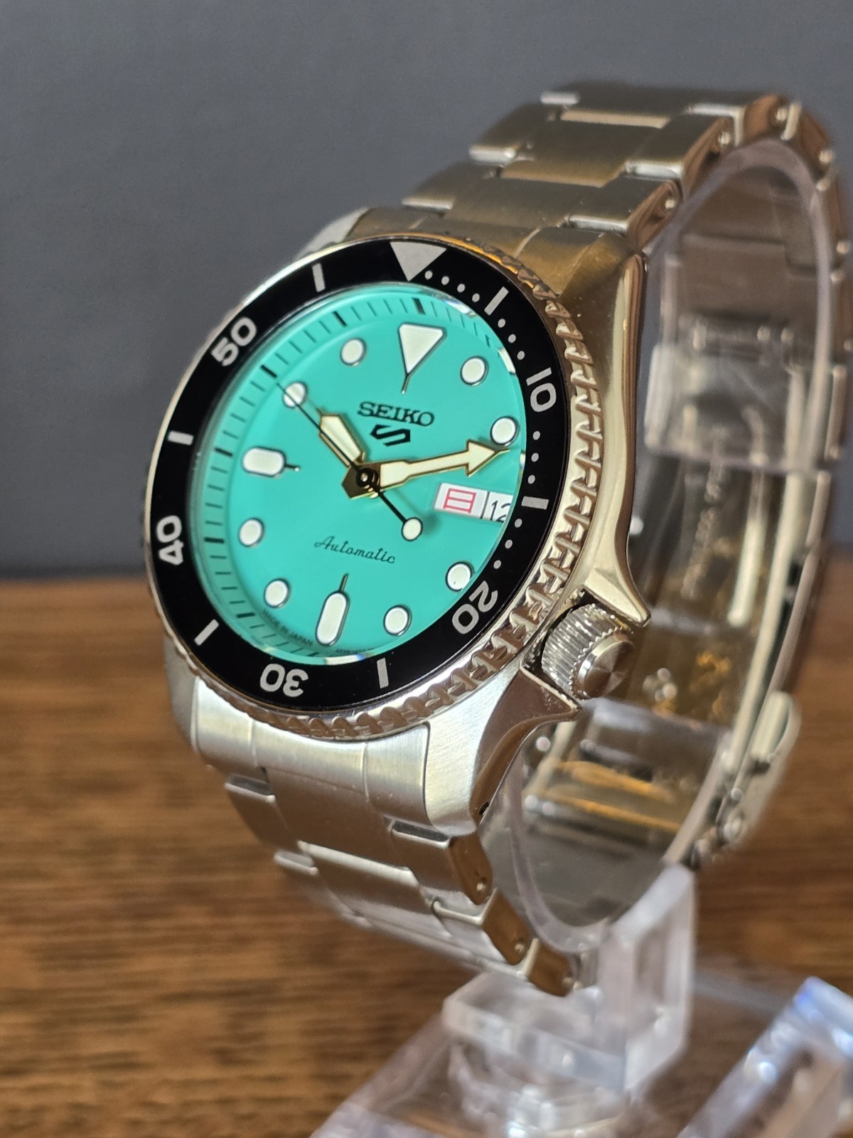 Seiko 5 Sports JDM SBSA229 Stainless Steel Turquoise/Mint Dial 38mm – US Seller