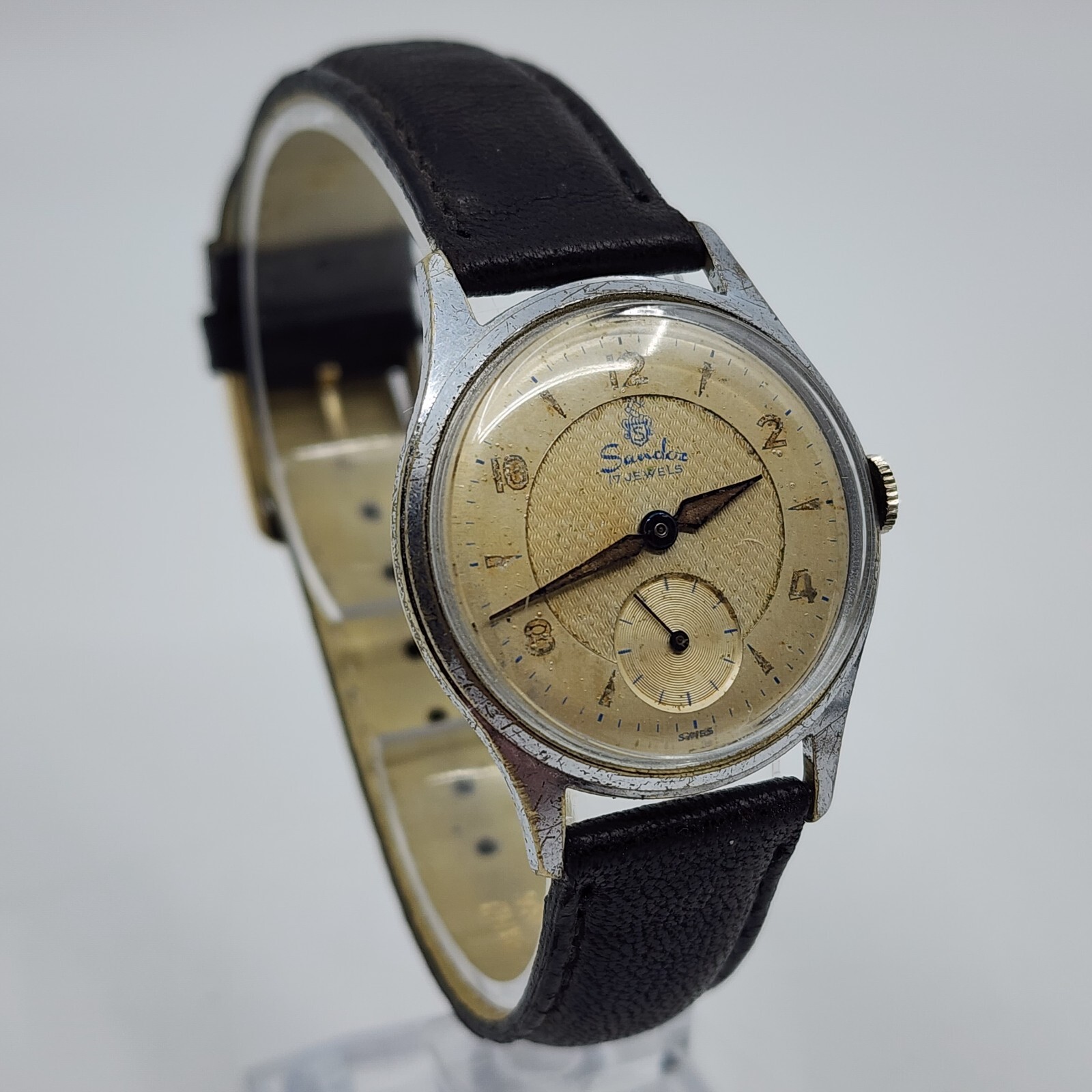 Vintage Henri Sandoz 739-66 Steel Manual Wind Watch Early 60s – Runs great!