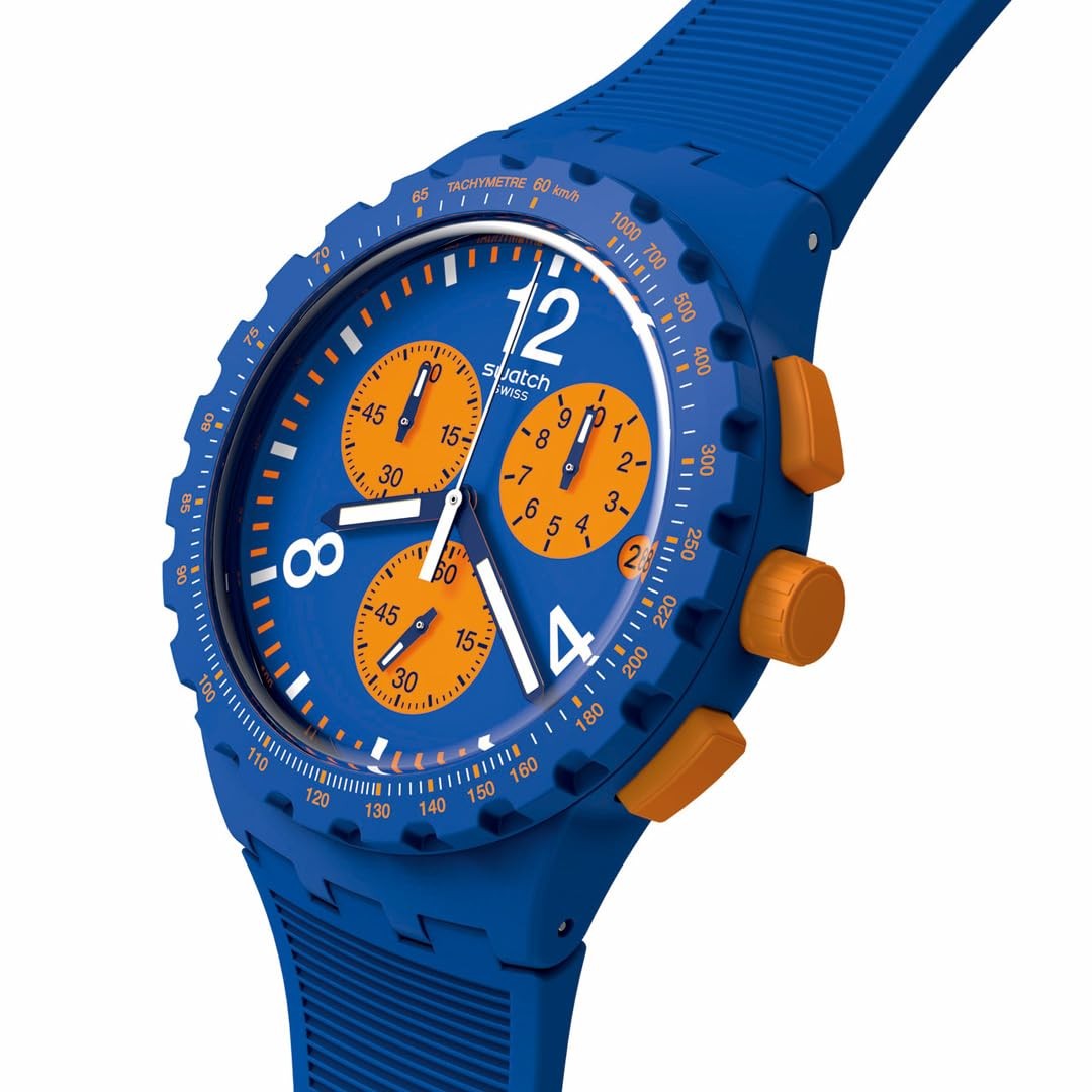 Swatch Watch Primarily Blue SUSN419 Unisex Adults Originals Chrono Quartz
