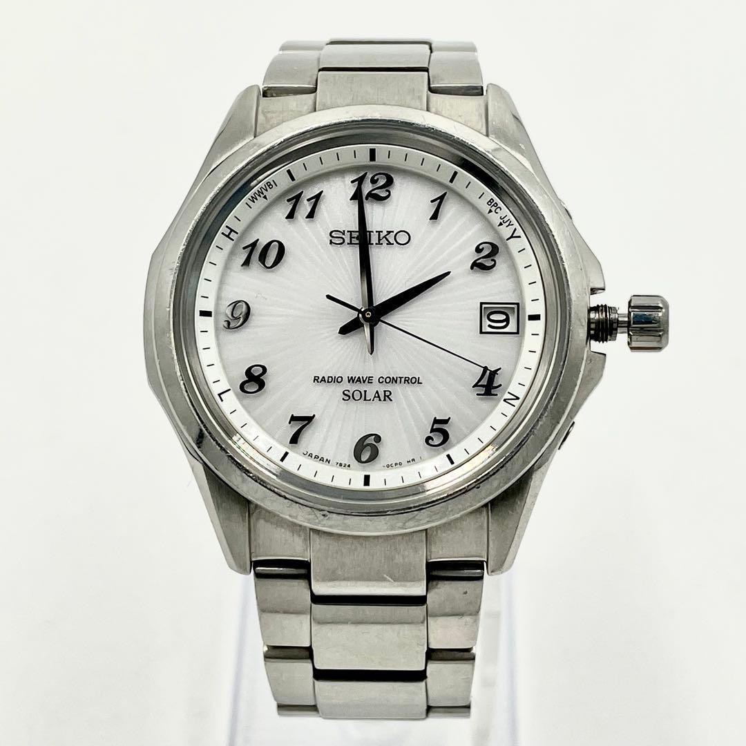 [Working] Seiko 7B24-0BN0 Radio-Controlled Solar Watch, White Dial, Junk