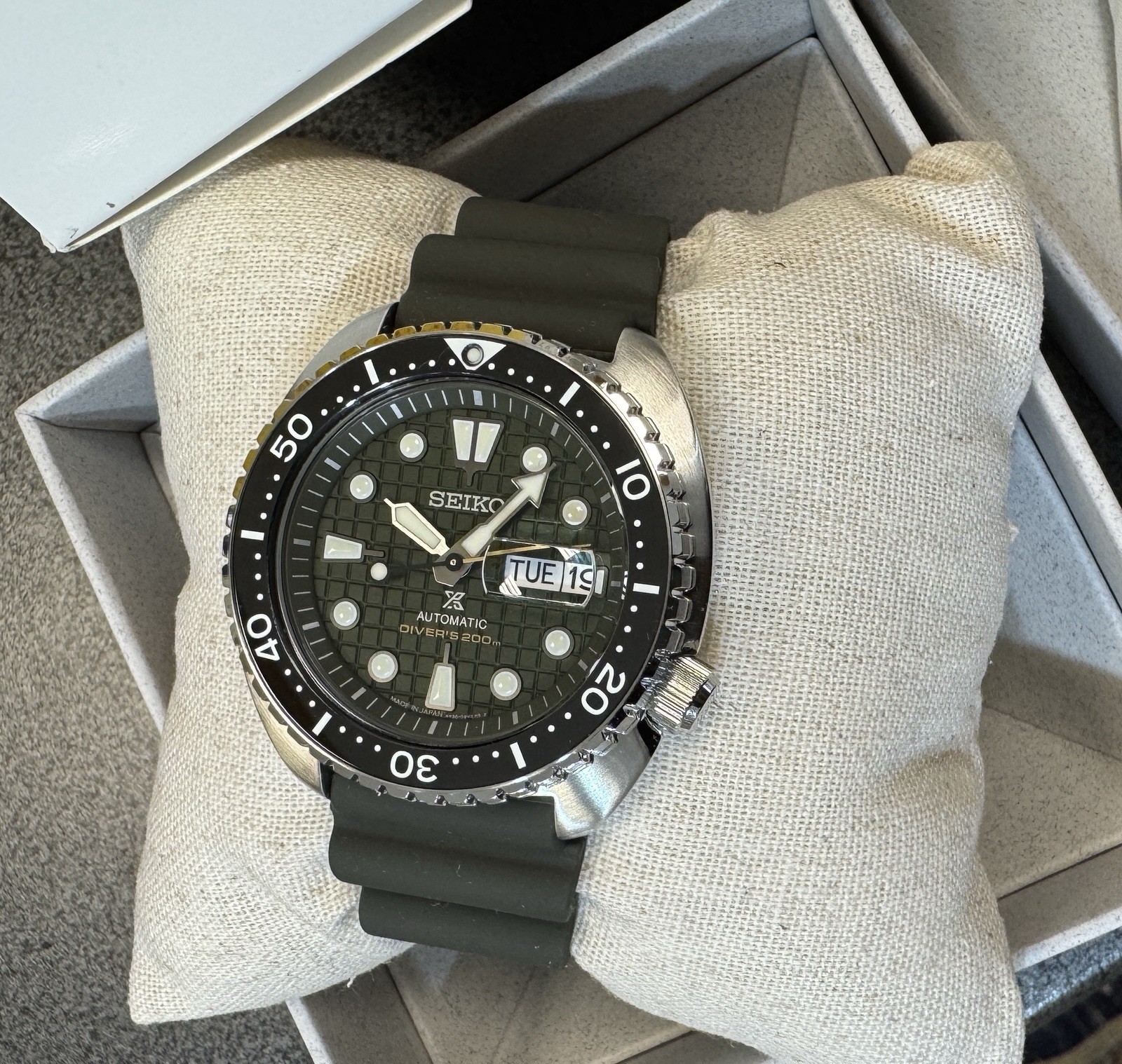 New Seiko Automatic Prospex King Turtle Divers 200M Men’s Watch SRPE05 Green