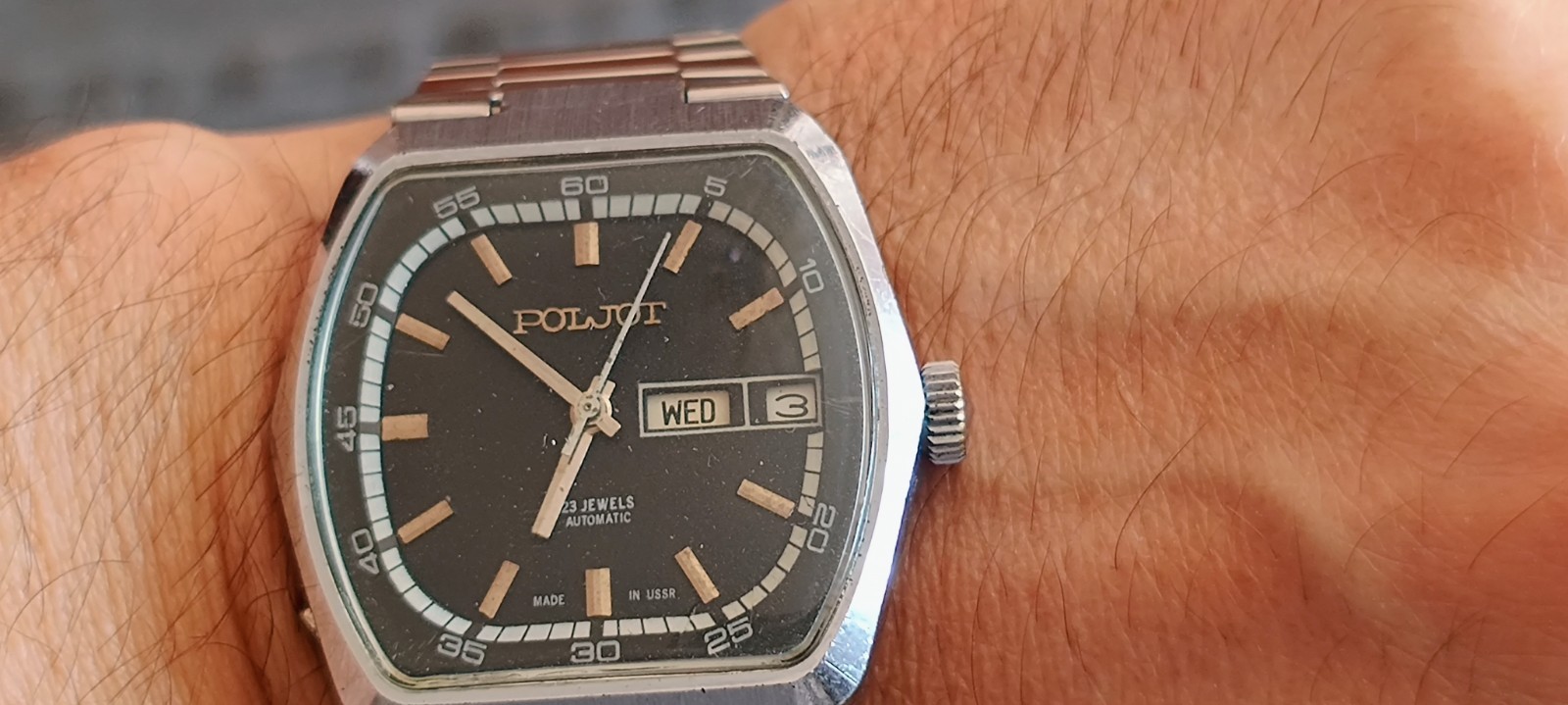 POLJOT de luxe mechanical automatic 17 Gio USSR mens watch USSR