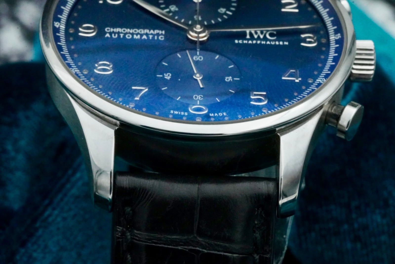 2021 IWC Portugieser Chronograph 41 Blue Dial IW371606 IWC Warranty until 2029