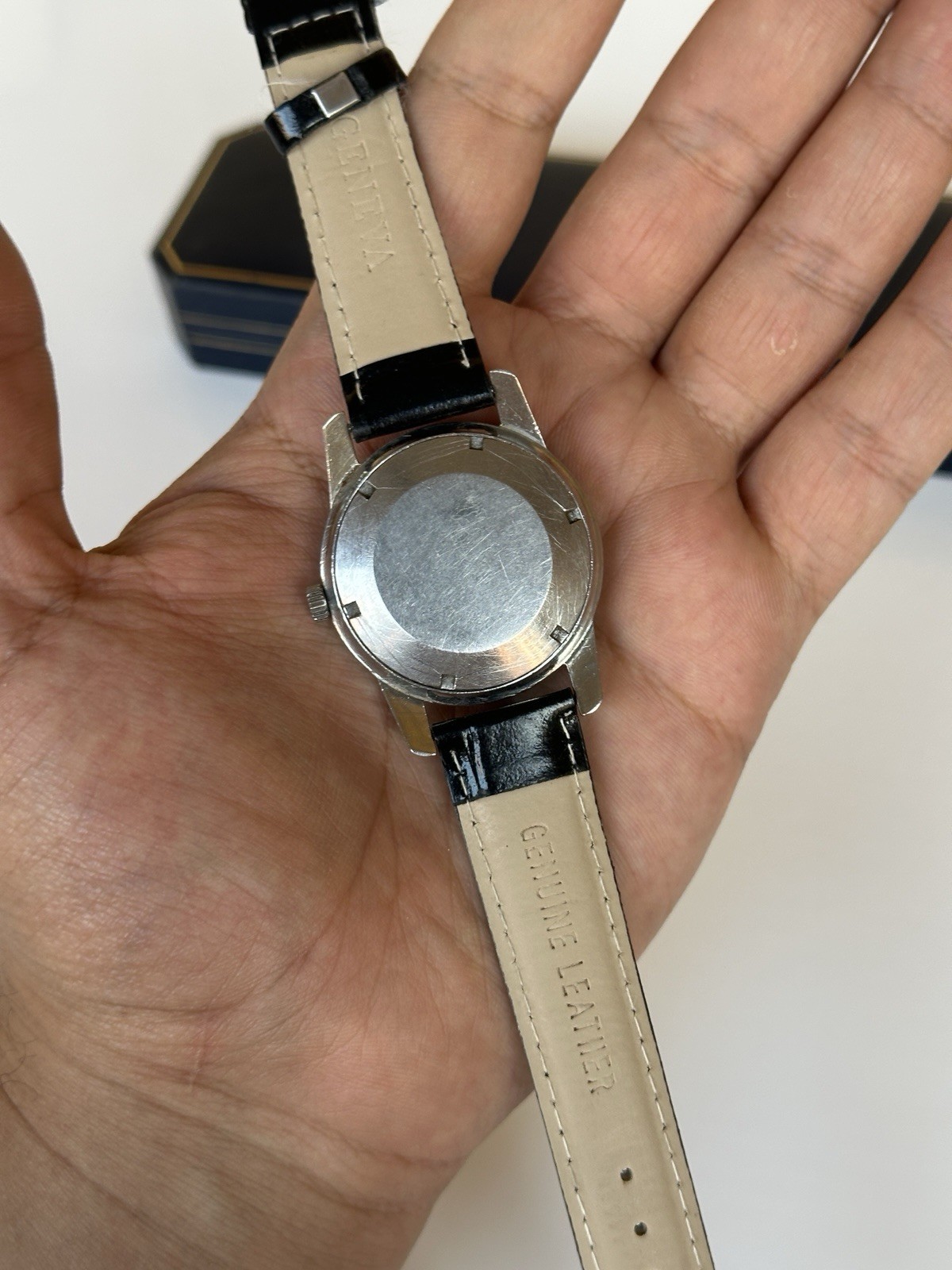 Rare Vintage Sandoz Automatic Skin Diver Watch 25 Jewels 37mm Boxed Black Date