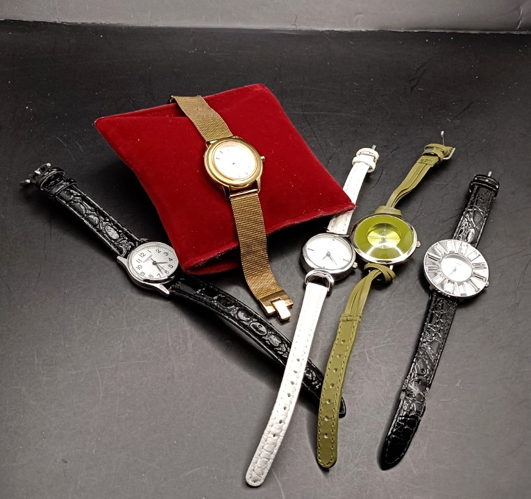 Job Lot Bundle of 5x Ladies Quartz Watches Inc CONSTANT, DKNY WORKING LOT F