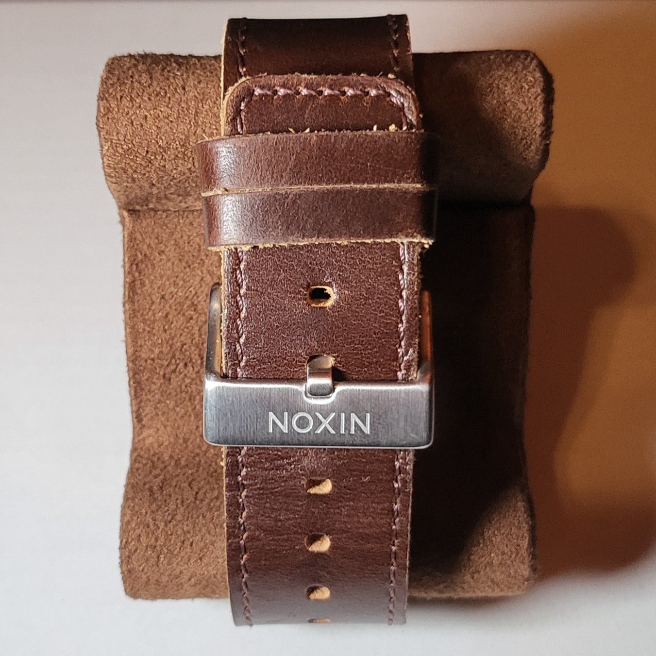 Nixon The Sentry Leather “Never Be Late” Blue Sunray Mens Analog Watch FREE SHIP