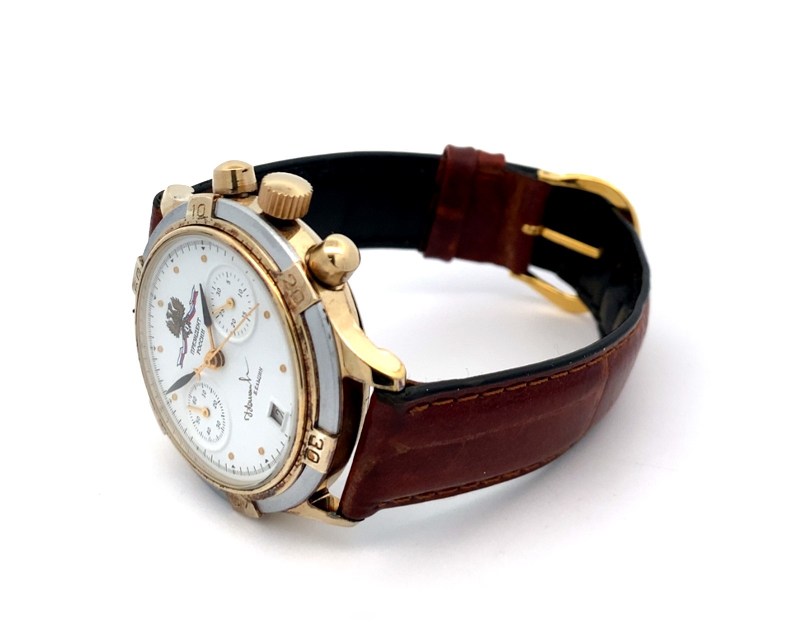 Limited Edition Russian Poljot 3133 President Boris Yeltsin Chronograph Watch