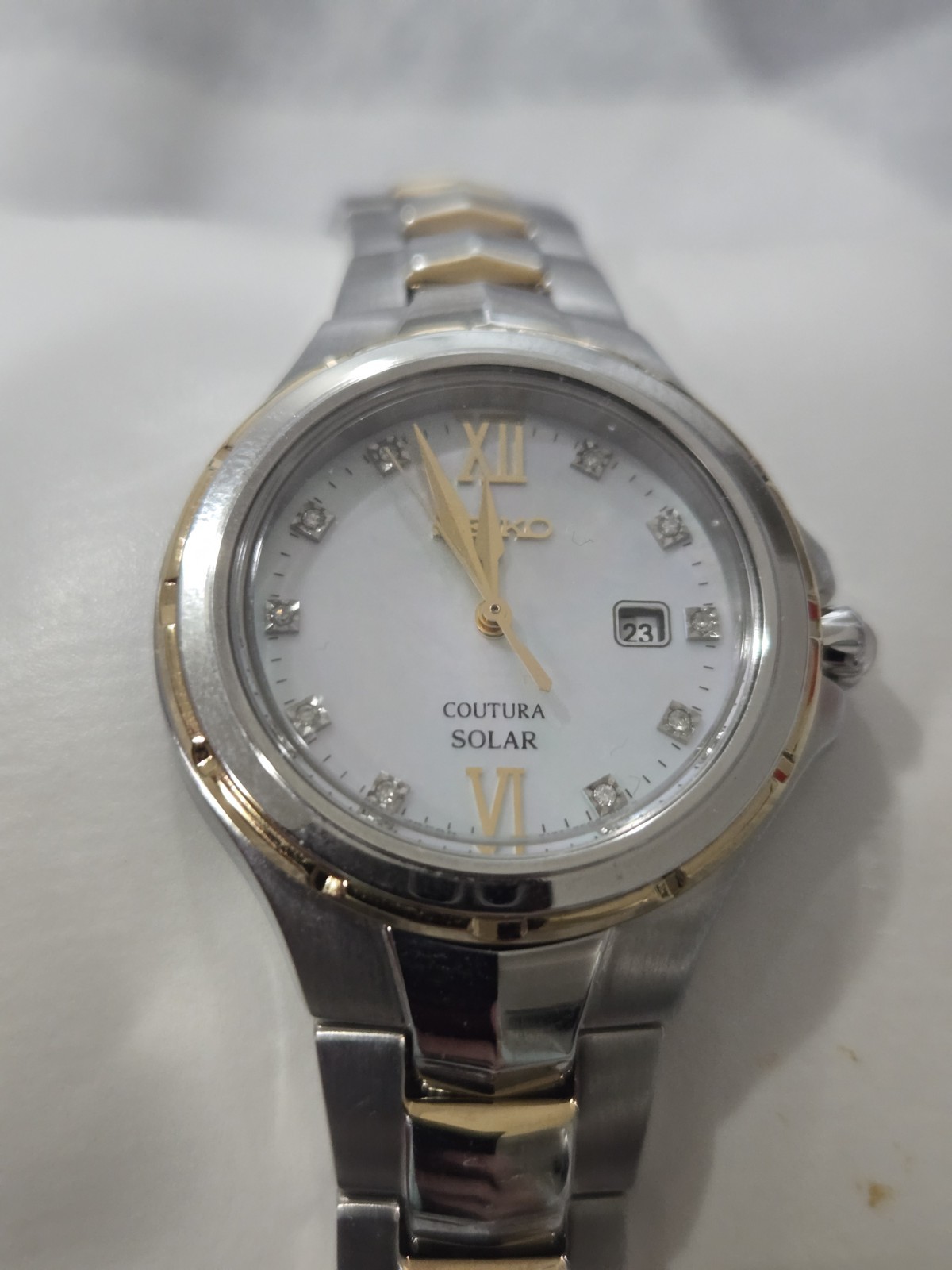 Seiko V137-0FD0 coutura solar-powered women’s watch