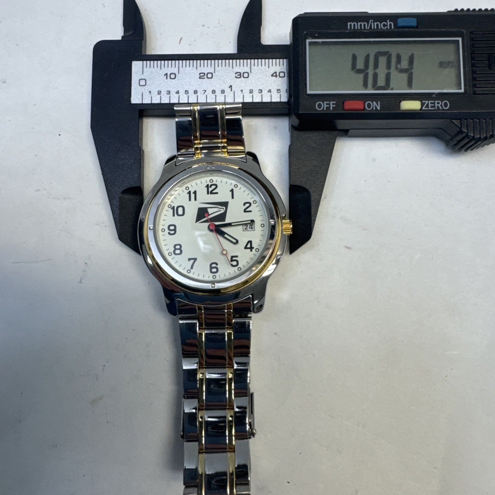 Sweda United States Postal Service Mens Date Two Tone Quartz 38mm Watch