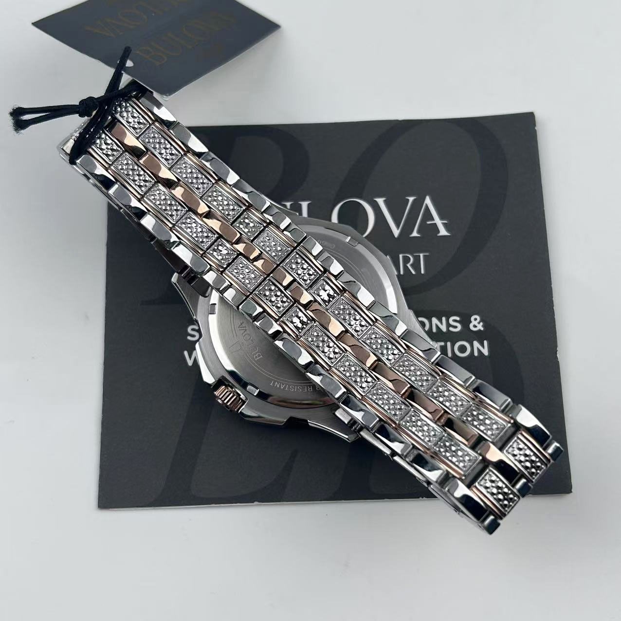 Bulova Octava 98C133 White Dial Rose Gold Stainless Steel Men’s Quartz Watch