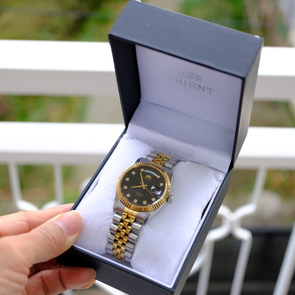 Orient President Day Date SEV0J002BY Rare Automatic Watch