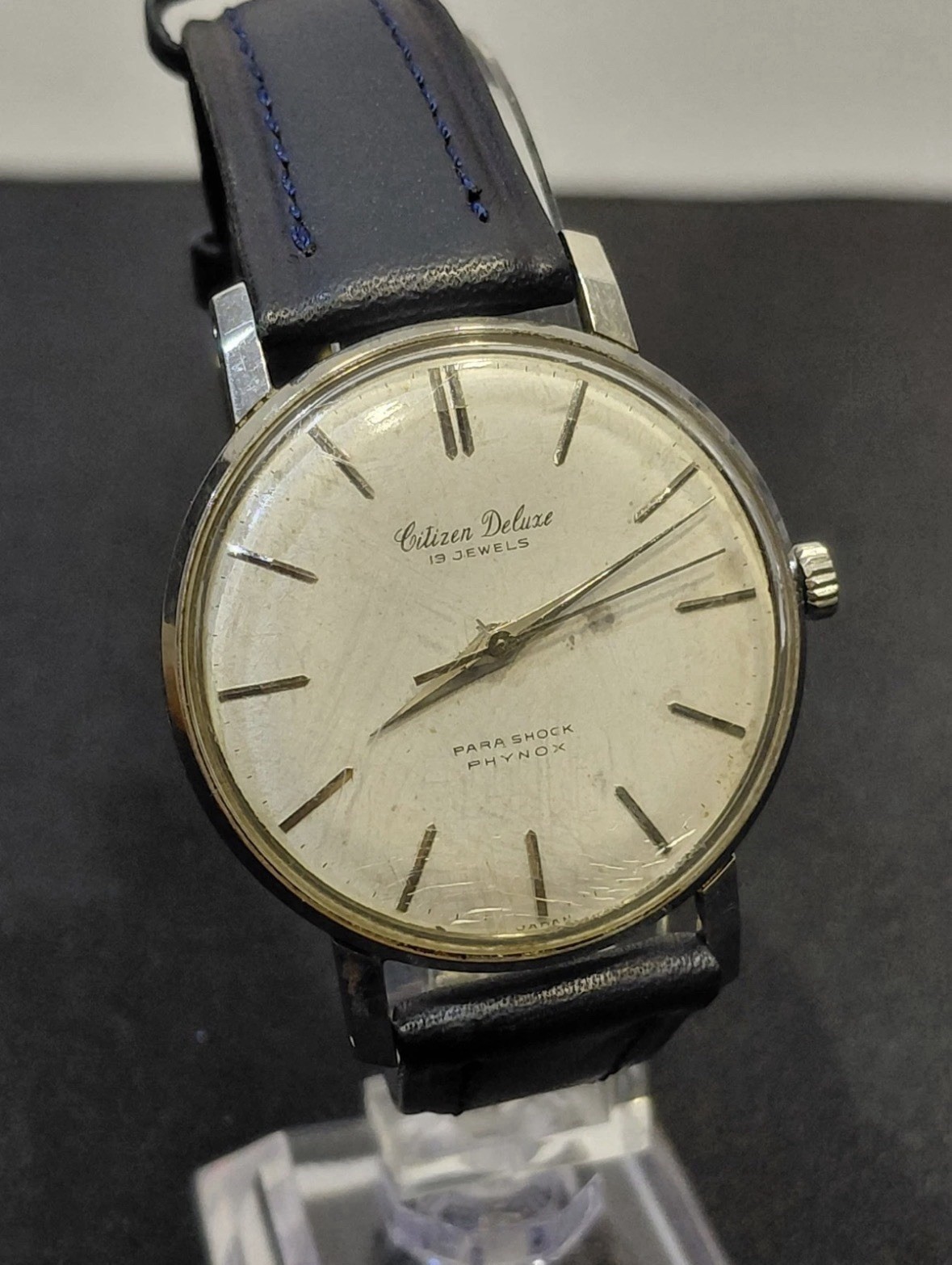 Vintage Citizen Deluxe 19 Jewels Para Shock Phynox Manual Wind Men’s Watch –jdm