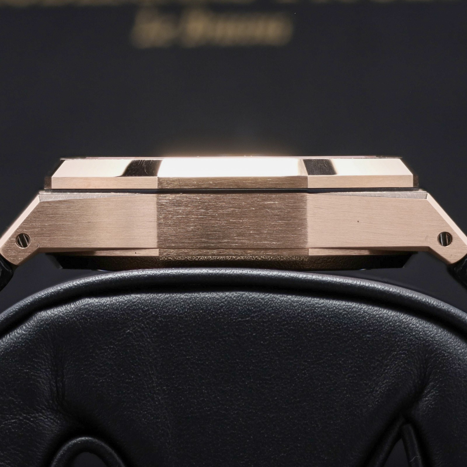 Audemars Piguet Royal Oak 41mm Rose Gold Black Tapisserie Dial Strap 26240OR