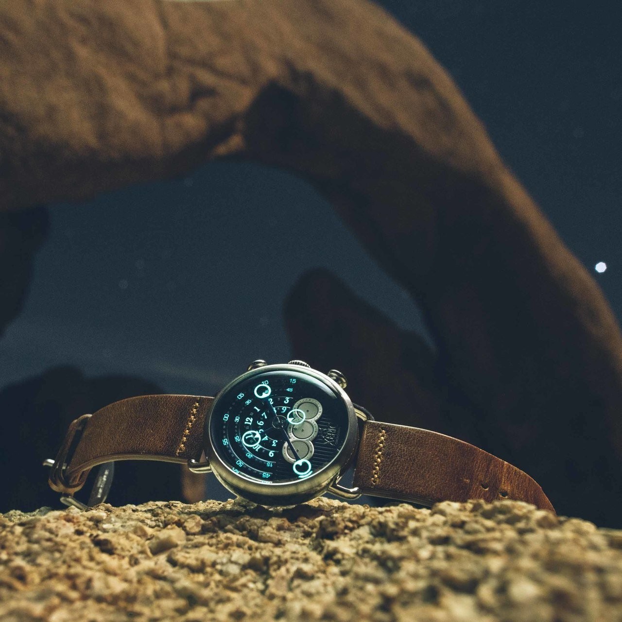 Xeric Halograph Chrono Sapphire Silver Navy Watch – Brand New