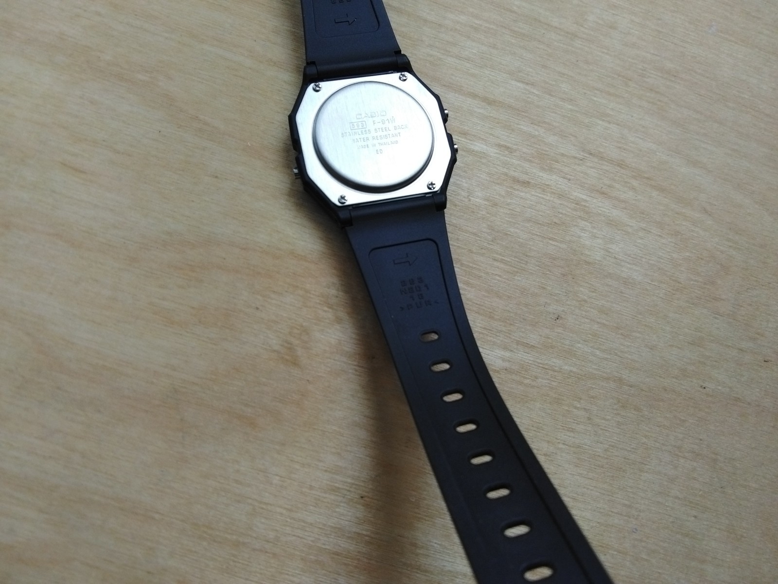 Casio Standard Digital Black Resin Band Watch F91W-3D F-91W-3D