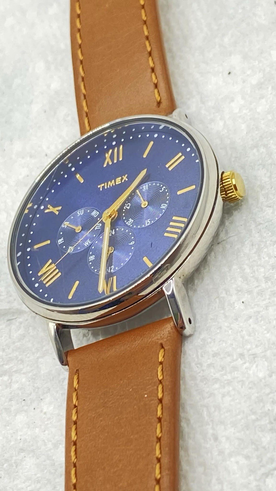 Timex TW2R29100 Men’s Southview 41 Chronograph Light Brown Leather Band Watch