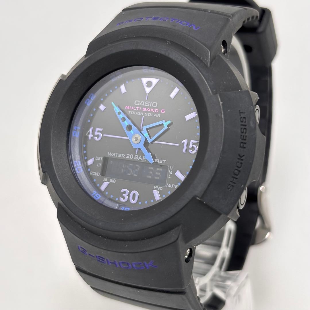 [Working] Casio Men’s Watch G-Shock Blue Hands Matte Black Solar Radio Contr