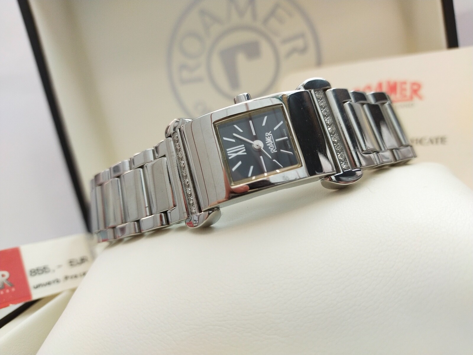 Roamer Watch Dreamline Luxury 18 Diamonds Swiss Made Folding Clasp 637.953