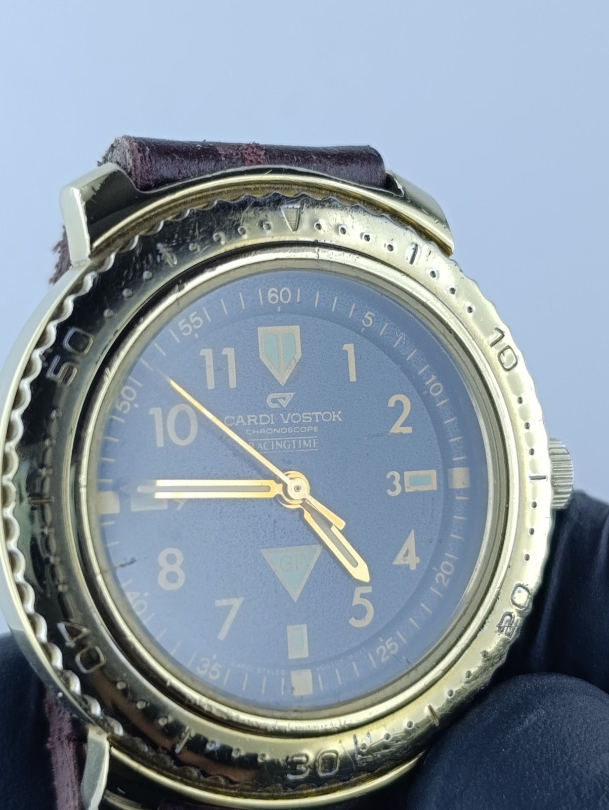 Rare vintage Cardi Vostok “Chronoscope Racingtime GP” wristwatch 1990s