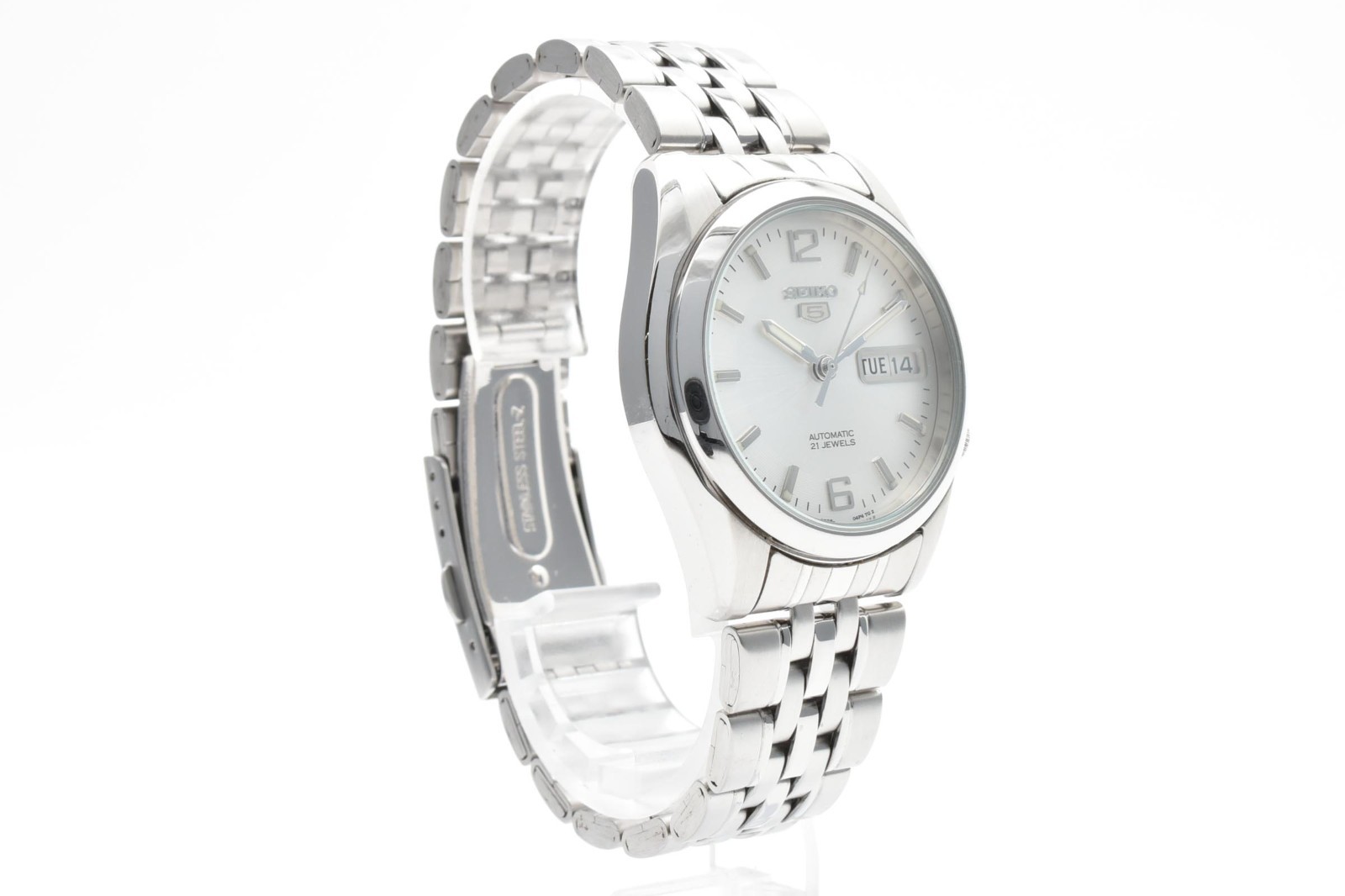 [Exc+5] SEIKO 5 7S26-01V0 Automatic Silver Dial 12/6 Numeral Men’s Watch 18cm