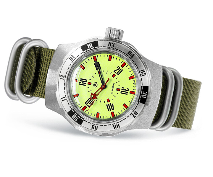 Vostok Amphibia 16032V Watch Automatic Pripyat Chernobyl USA Seller