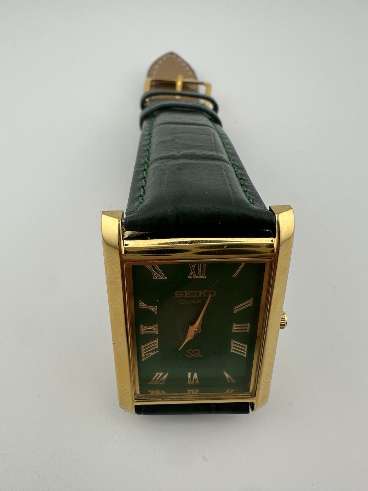 GREEN Vintage Seiko Slim Quartz Men’s Wrist Watch