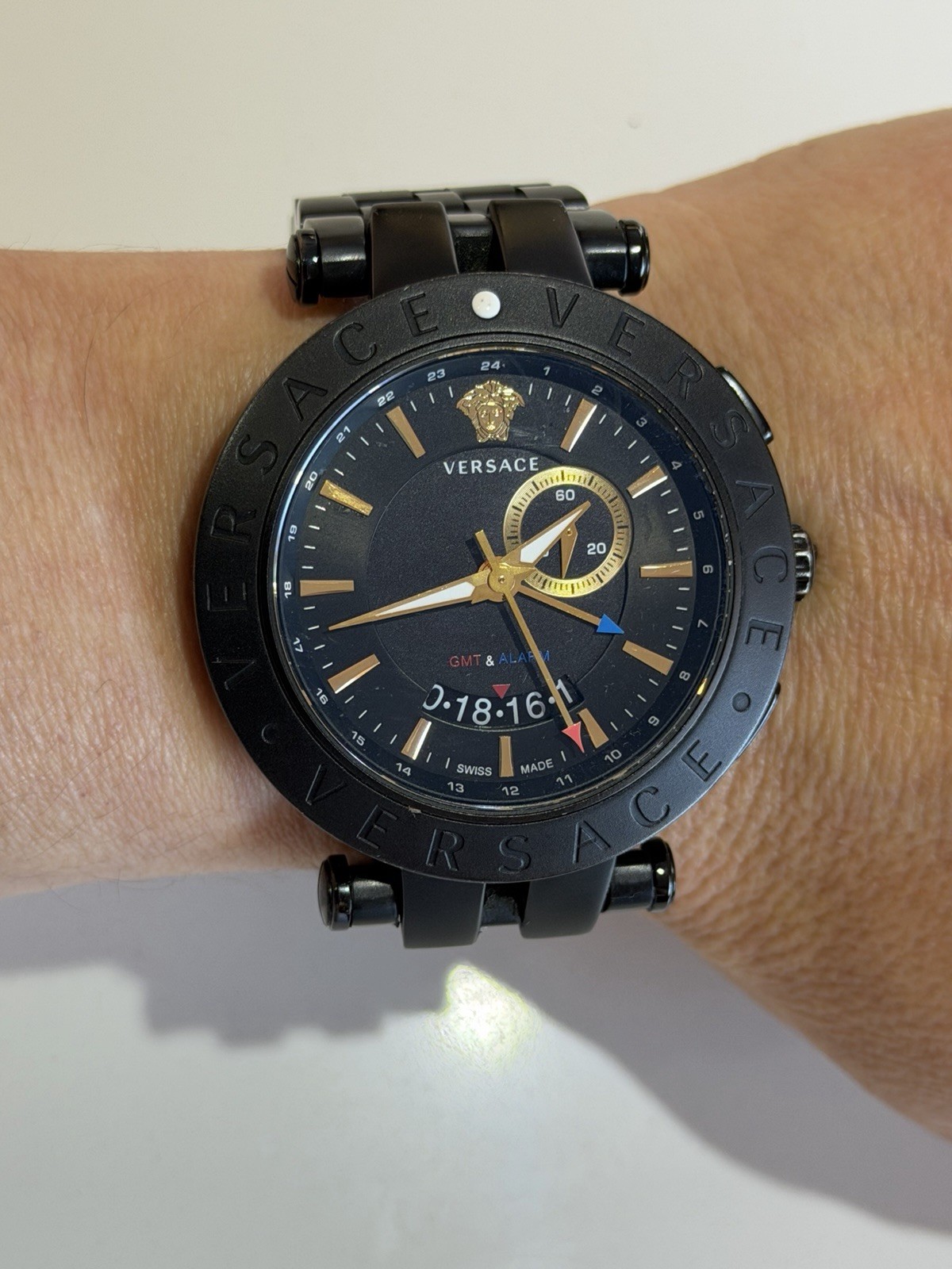 Versace 29G60D009S060 V-Race GMT Alarm Men’s Watch
