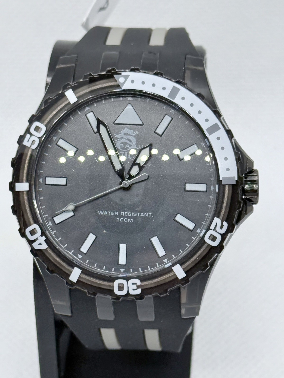 Invicta Men’s Watch Subaqua Quartz Black and Grey Silicone Rubber Strap 69447