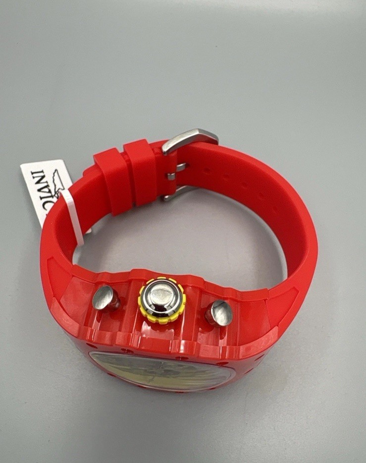 Invicta Racing Vaulthan Men’s Chronograph Watch 44mm Red Silicone Band 🔥 69659