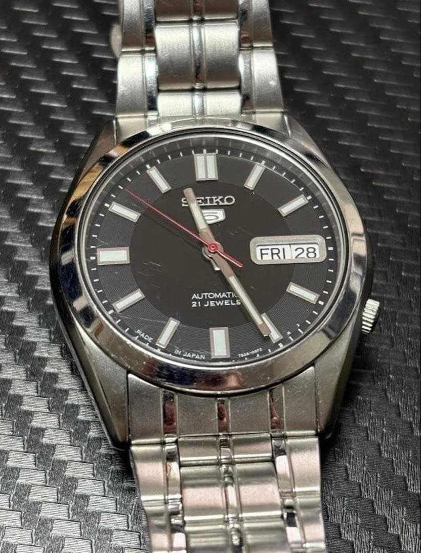 SEIKO 5 Automatic 21 Jewels Transparent Back From Japan