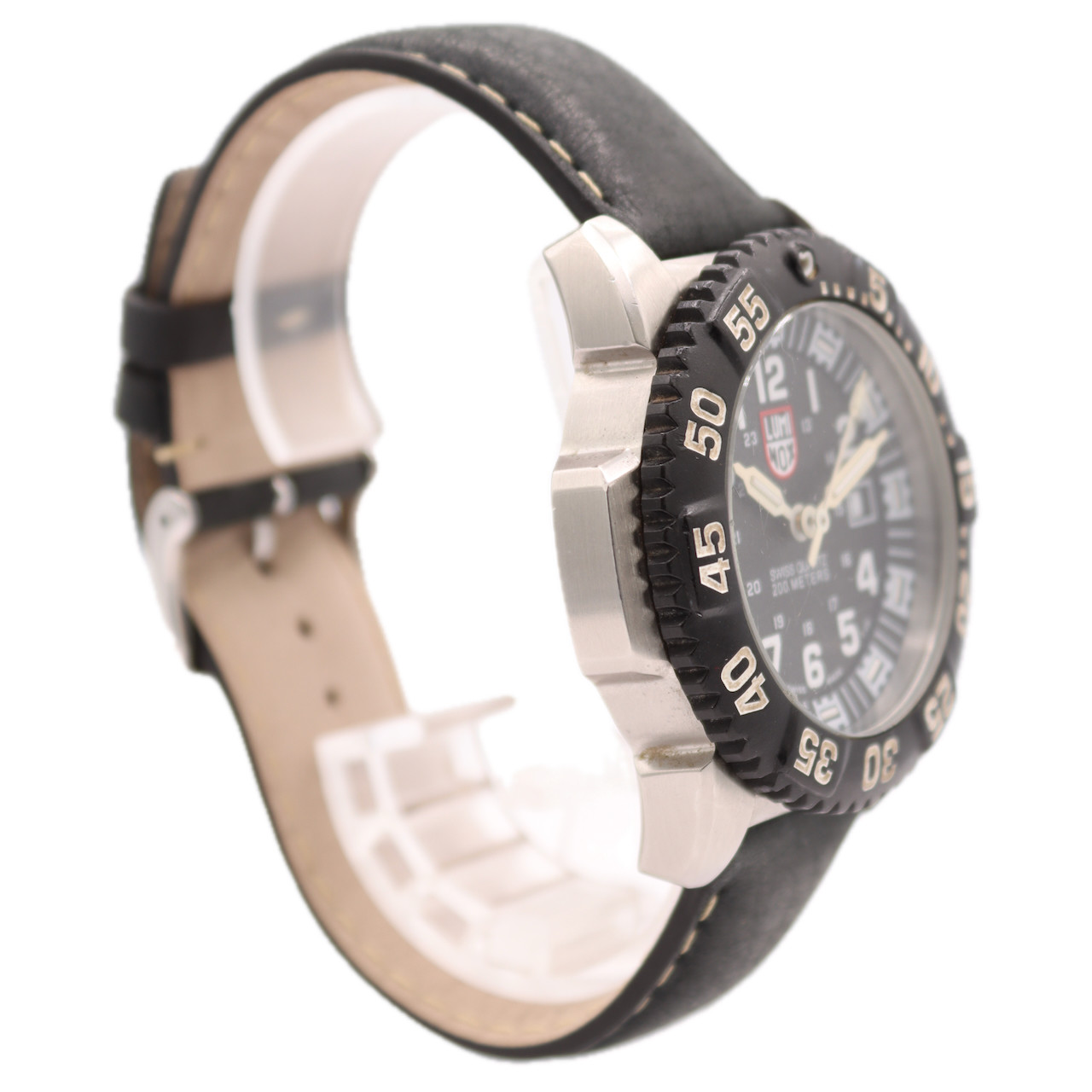 44mm Luminox 3150 Polycarbonate Quartz Wristwatch Ronda 515 Swiss Steel 200M