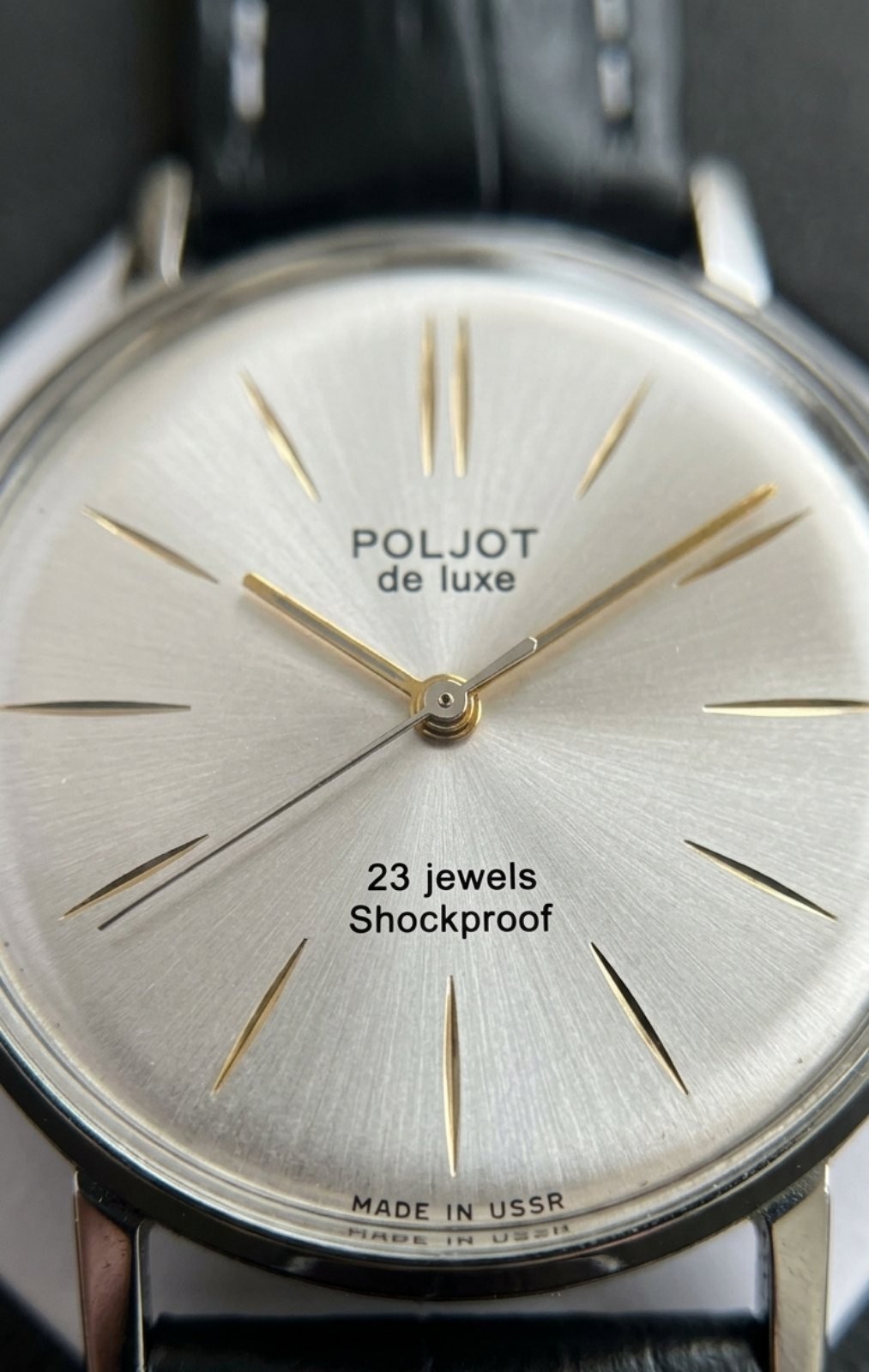Vintage Poljot De Luxe 23 Jewels USSR 2209 Ultra Slim Serviced Mens Watch