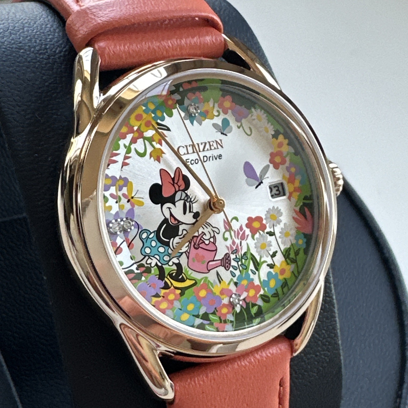 Citizen FE6087-04W Gardening Minnie Disney Collection Diamond Floral Dial Watch