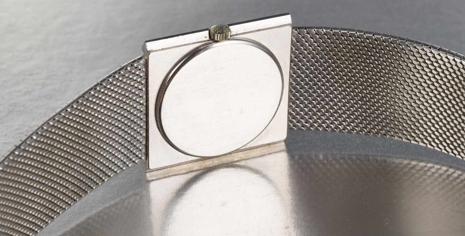 1970s Men’s Patek Philippe 18K White Gold watch with Hobnail finish REF. 3494