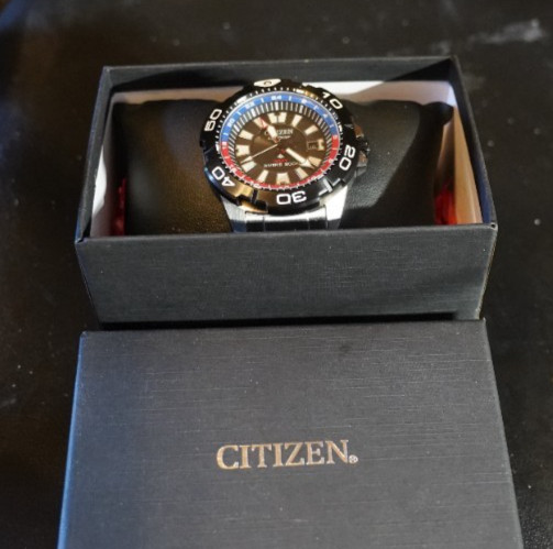 Citizen Promaster GMT 44mm Black Dial Stainless Steel Mens Watch BJ7128-59E