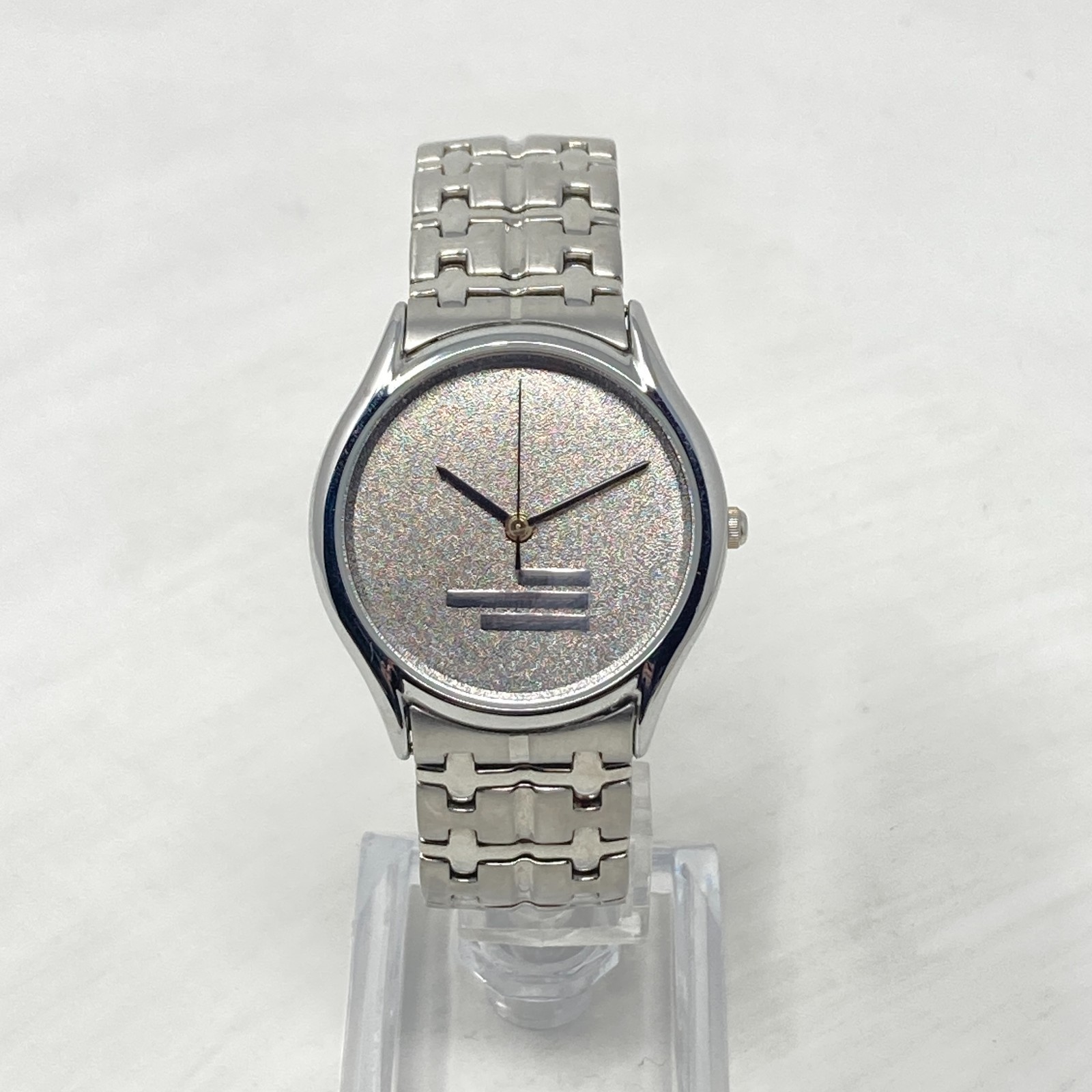 Vintage Montreux Watch Men Silver Tone 34mm Brushed Minimal New Battery 7.25″