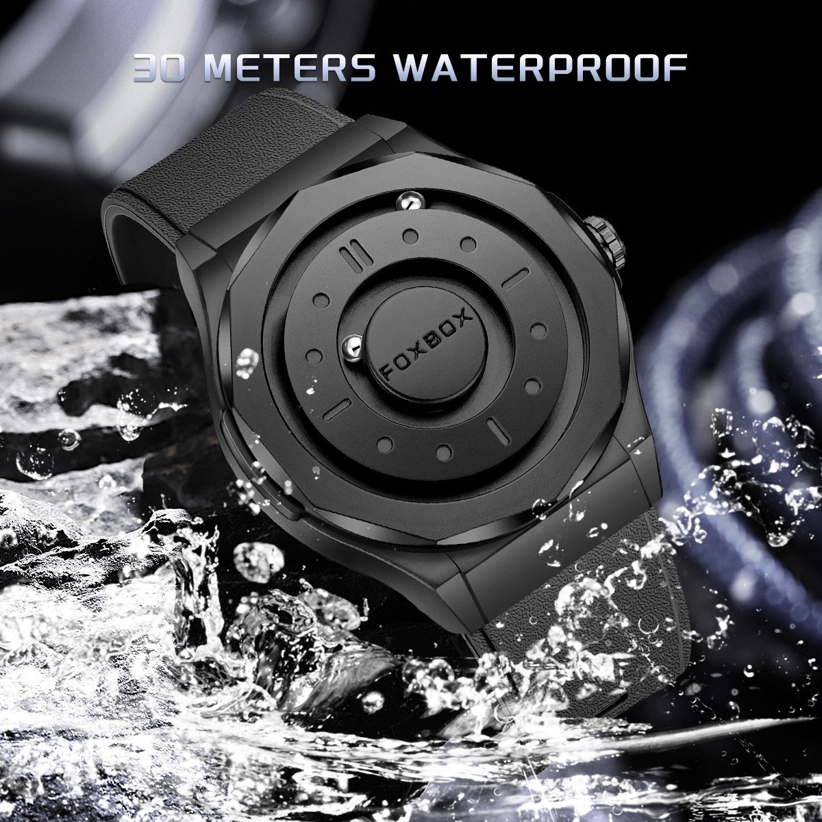 NEW Men Watch Quartz Scrolling Bead Magne Waterproof Creative Man Wristwatch