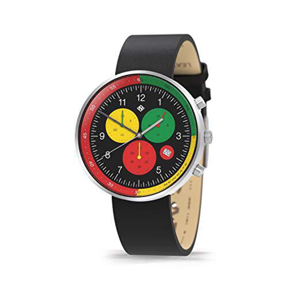 Newgate G6 Men’s Wristwatch Watch Multicolour Canvas/Black Leather Straps