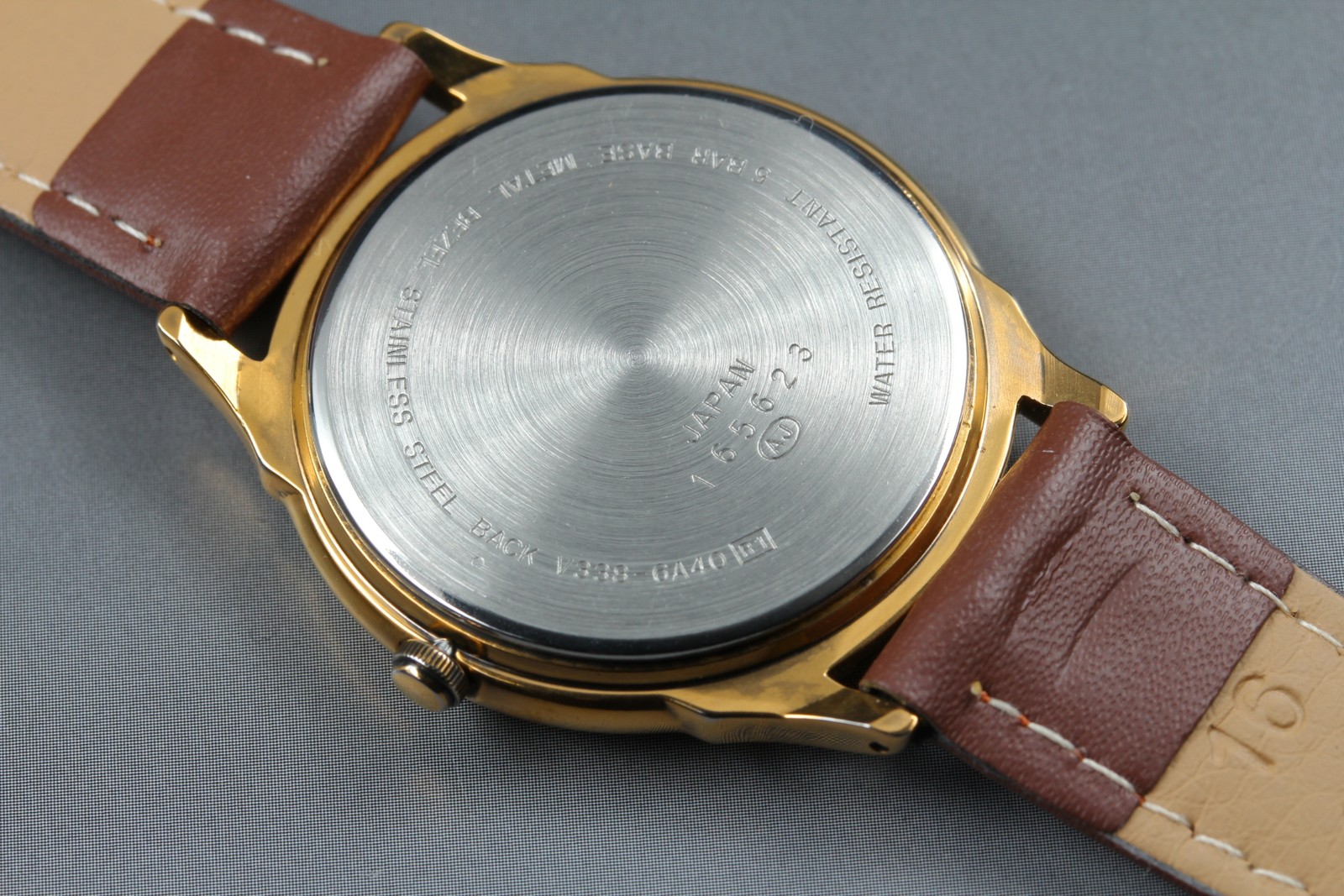 [EXC+5] Seiko Success Alba V338-6A40 Moonphase 32mm Qz Mens Watch From JAPAN