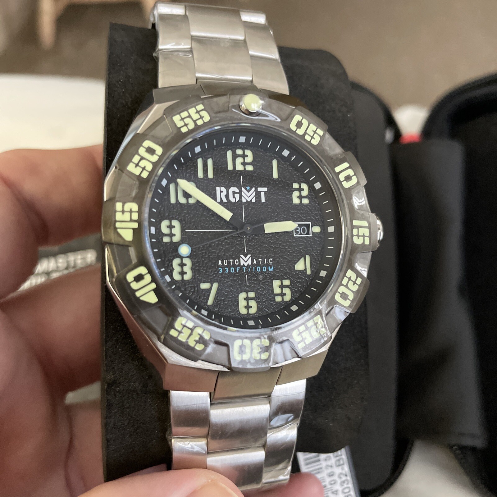 RGMT Field Master Men’s Automatic Watch Midnight Black RG-8032 BB New!