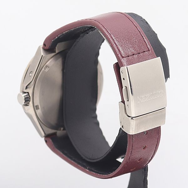 CITIZEN ATTESA BU0060-17W Quartz Triple Calendar Titanium Men’s Watch Burgundy
