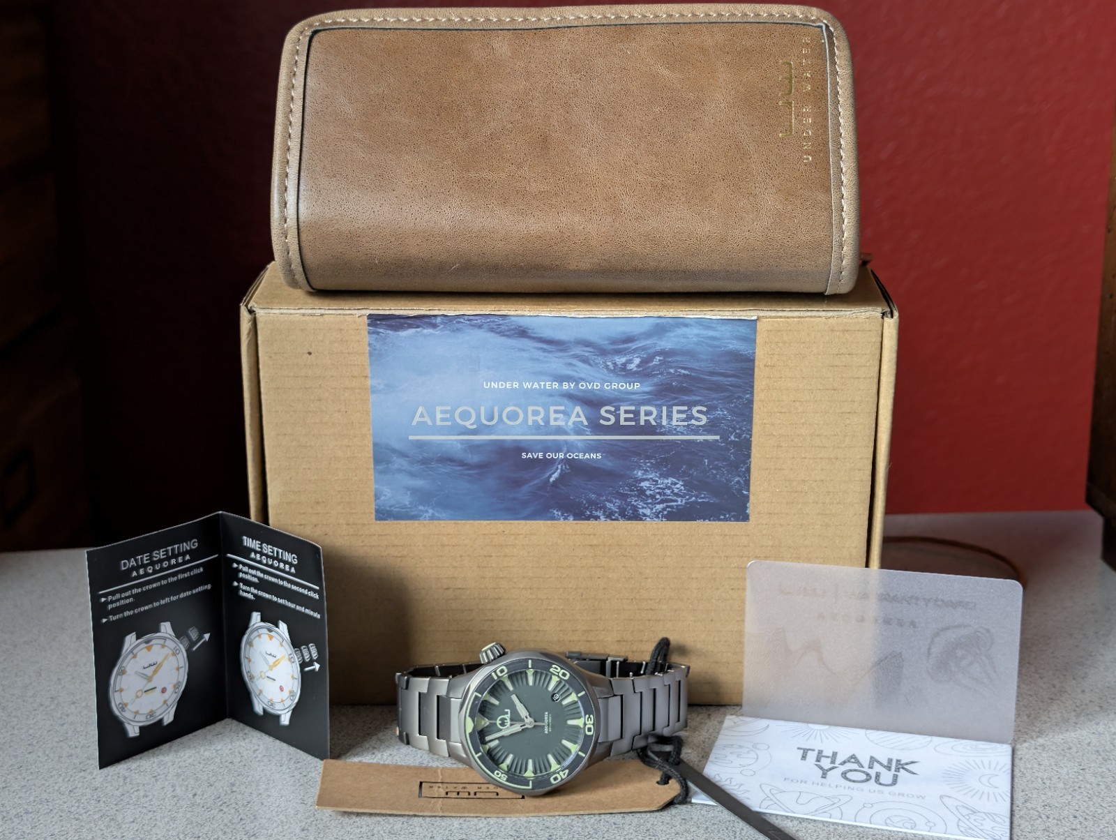 OVD~UNDER WATER AEQUOREA JELLYFISH 24J AUTOMATIC DIVE WATCH~FULL SET~KEEPS TIME
