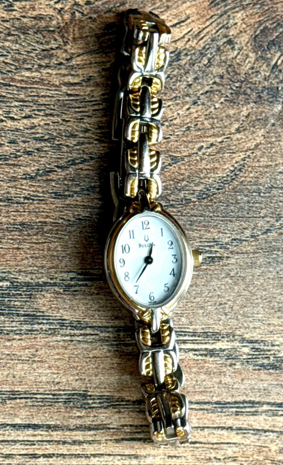 Vintage Bulova Two Tone Quartz Cocktail Watch