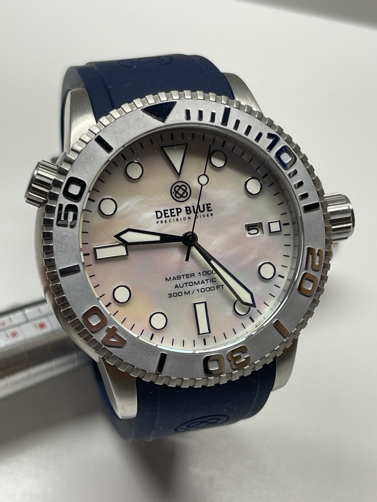 Men’s Deep Blue Precision Diver Master 1000 Mother of Pearl Watch 06137