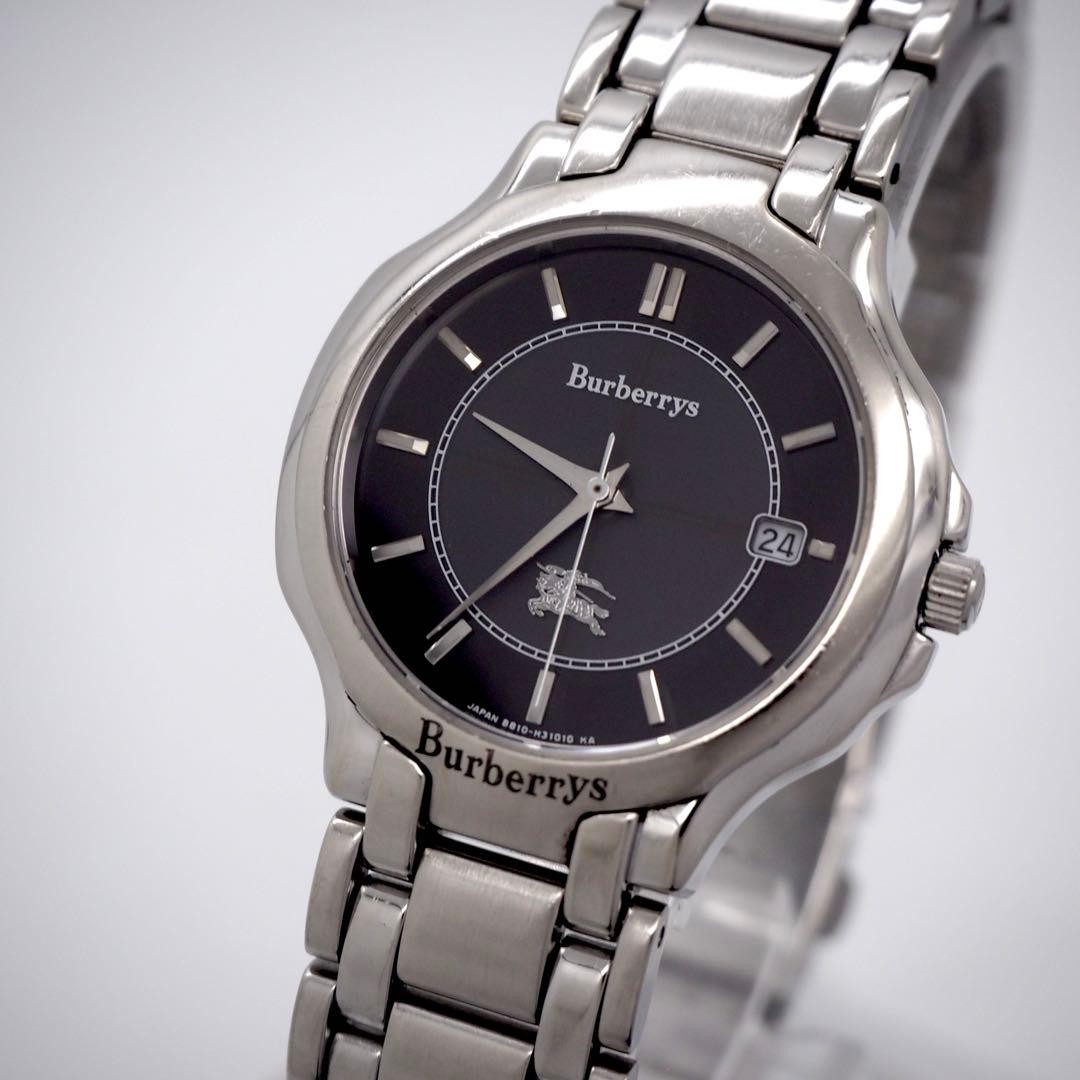 Burberry Solar Men’s Watch Date Black Vintage Japan Quartz Working 072916