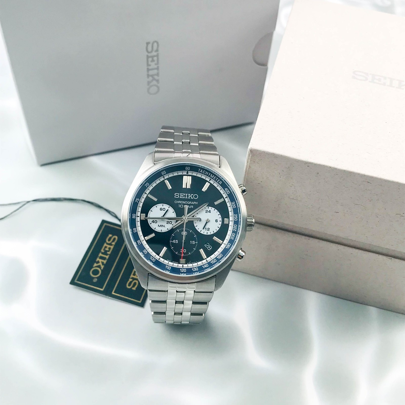 Seiko Essentials SSB427 Motorsports Chrono Quartz Blue Dial Men’s Watch 41.5 mm