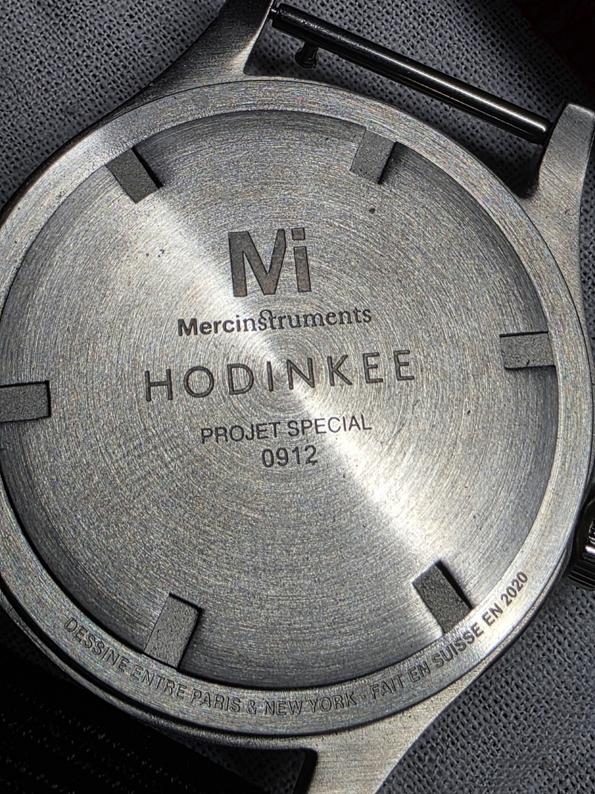 Merci Paris LMM‑H01 × HODINKEE – Gray Dial – 37.5mm – Nylon Strap