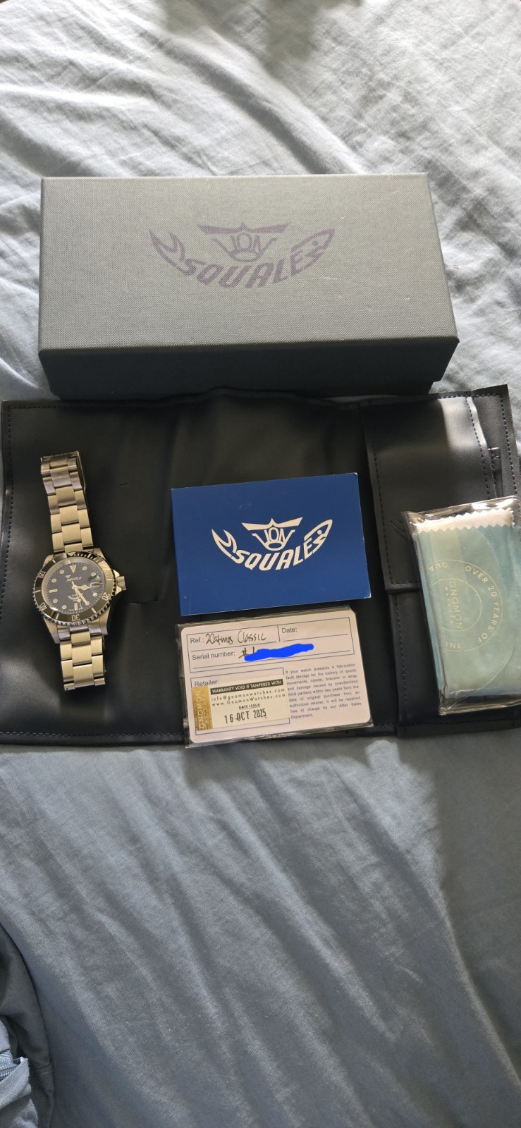 2025 Squale Y1545 20 Atmos Classic Ceramic MK2 Black Dial Automatic 40mm Watch