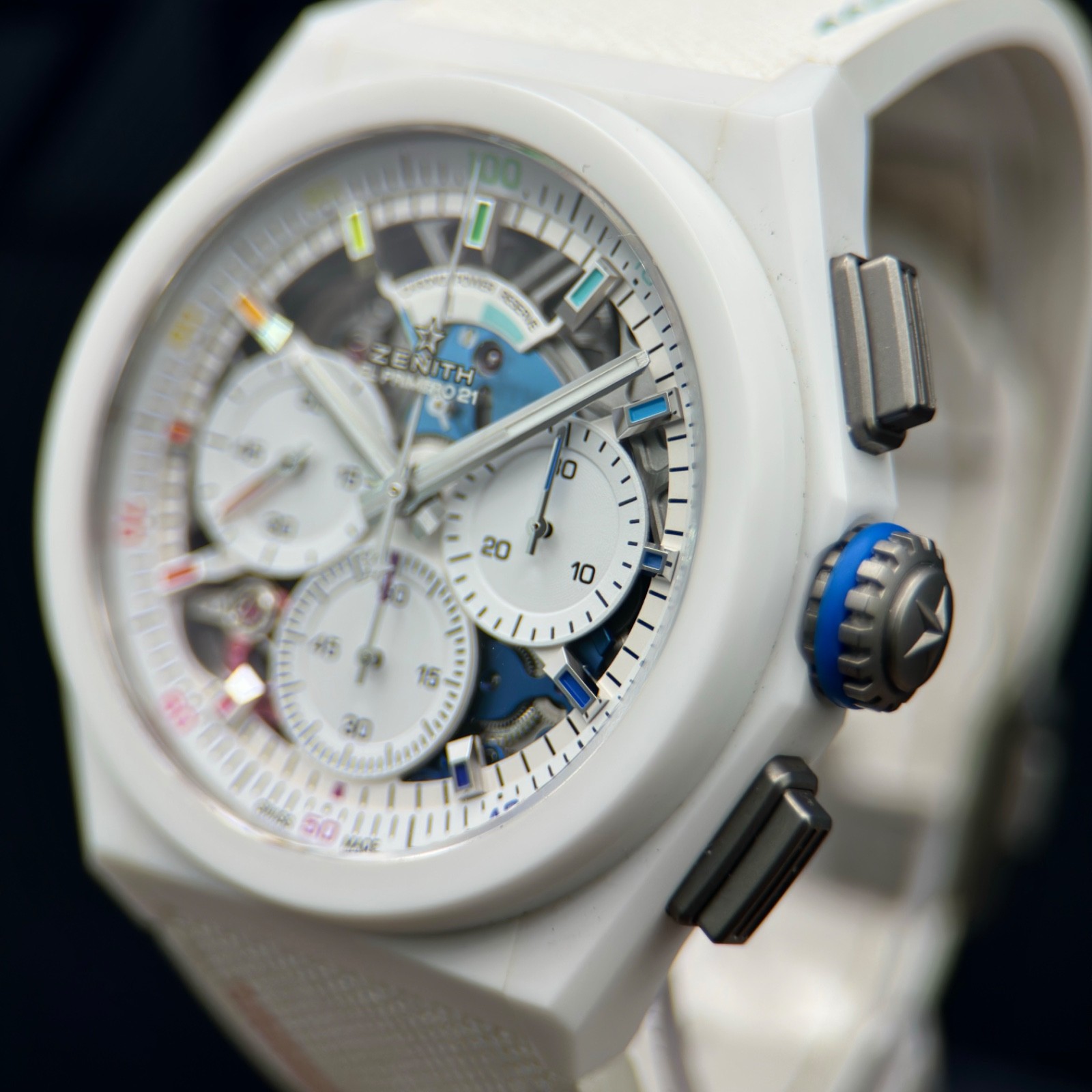 Zenith Defy 21 Chroma II White Ceramic 44mm 49.9014.9004/01.R953 Complete Set